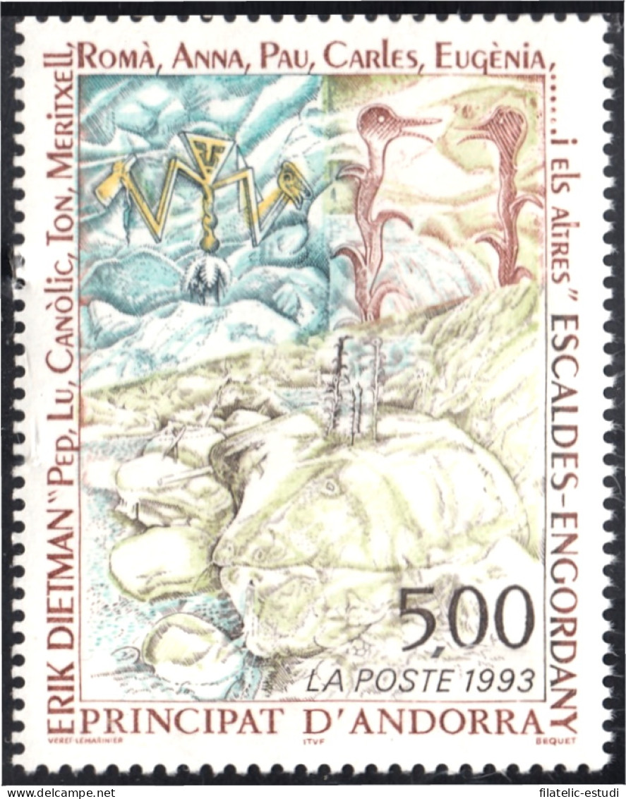 Andorra Francesa 440 1993 Obra Artística De E. Dietman MNH - Sonstige & Ohne Zuordnung