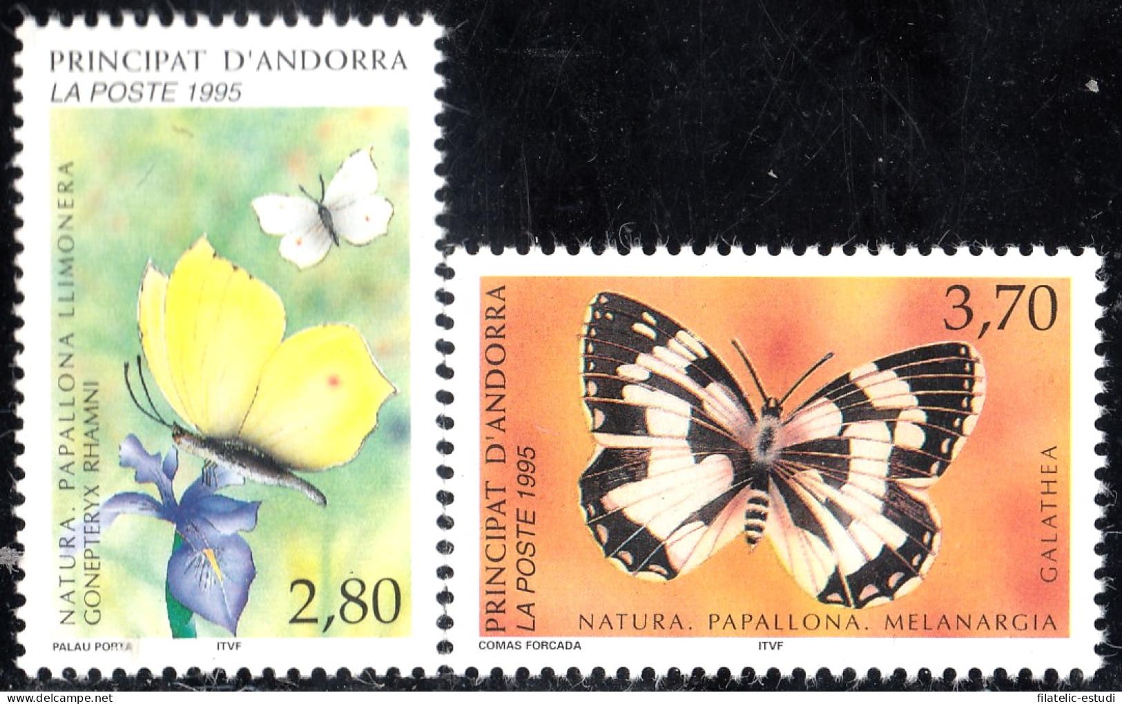 Andorra Francesa 462/63 1995 Mariposas Butterflies MNH - Otros & Sin Clasificación