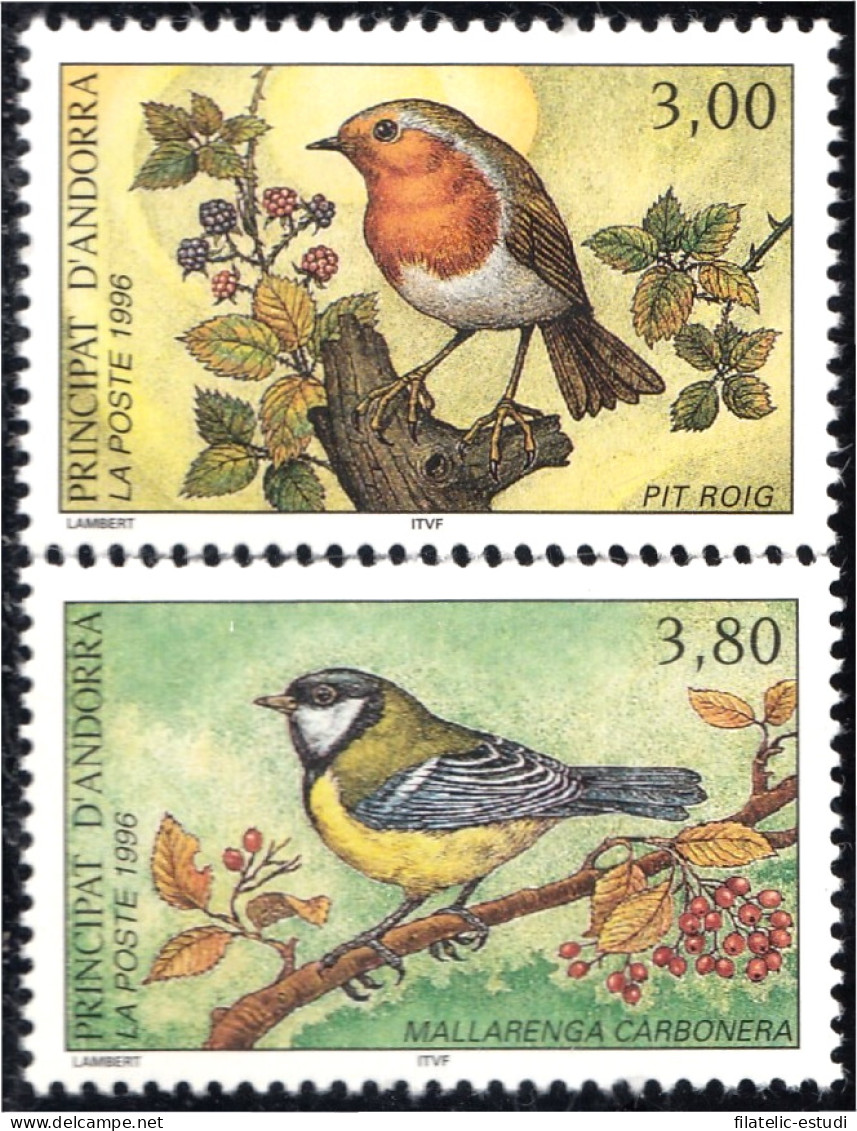 Andorra Francesa 470/71 1996 Fauna Aves Birds MNH - Autres & Non Classés