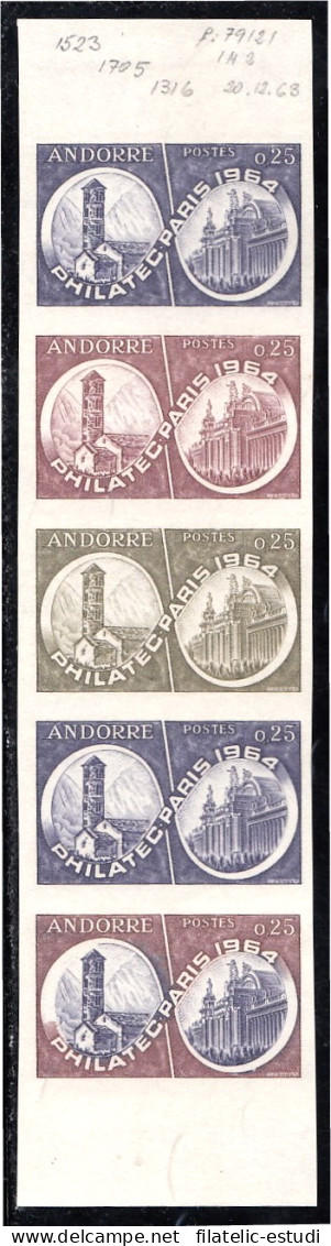 Andorra Francesa 171 1964 MNH Pruebas Sin Dentar - Other & Unclassified