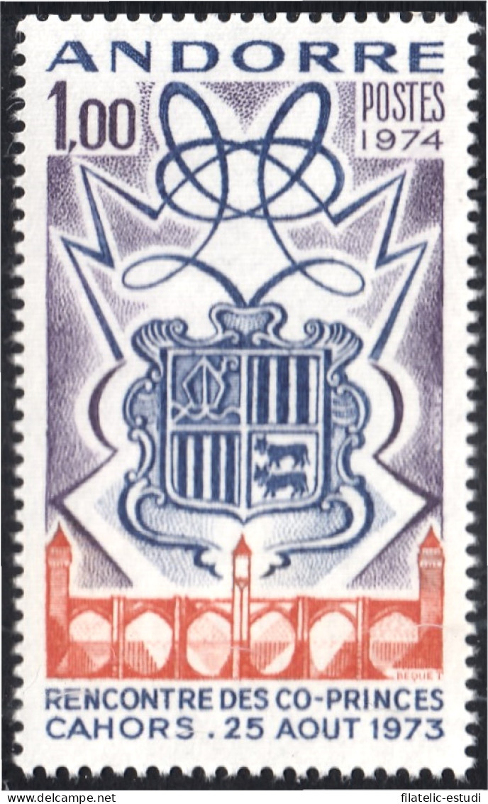 Andorra Francesa 239 1974 Escudo MNH - Autres & Non Classés