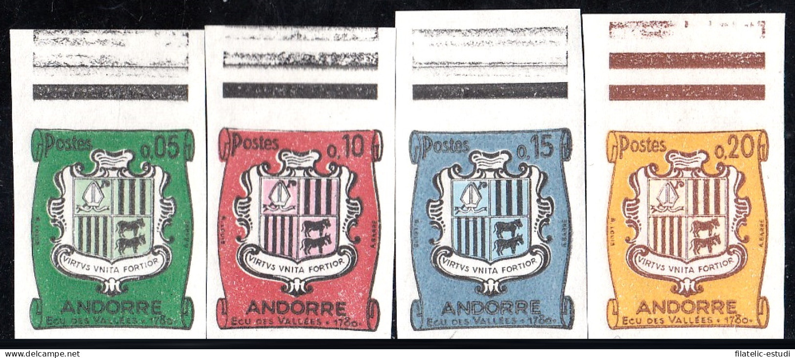 Andorra Francesa 154/57 1961/71 MNH  Sin Dentar - Autres & Non Classés