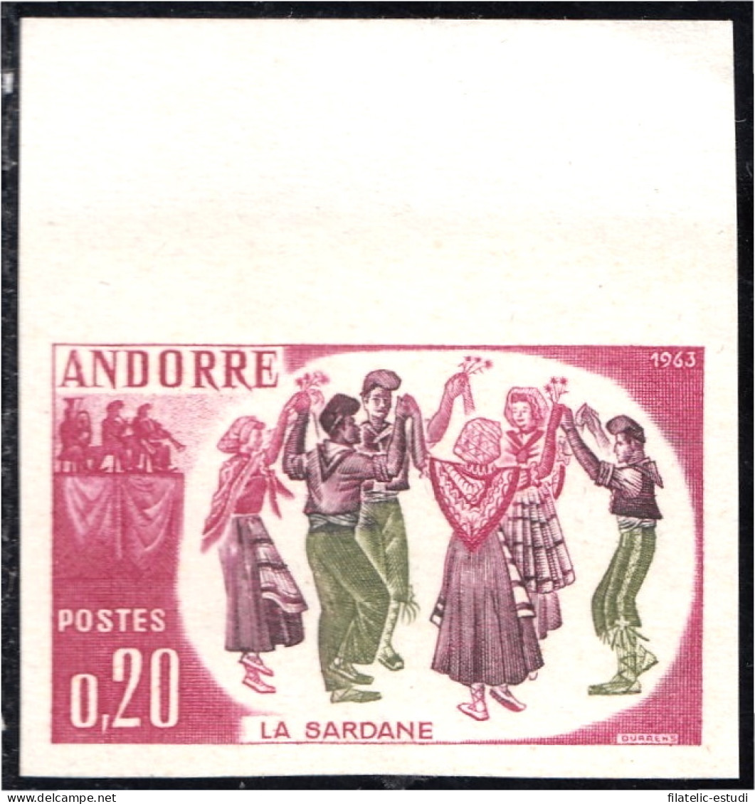 Andorra Francesa 166 1963 Folclore Danza MNH Sin Dentar - Otros & Sin Clasificación