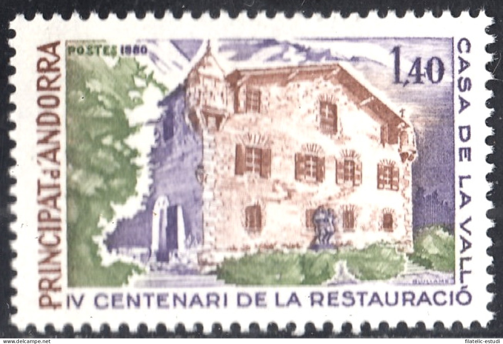 Andorra Francesa 289 1980 Casa Del Valle MNH - Autres & Non Classés