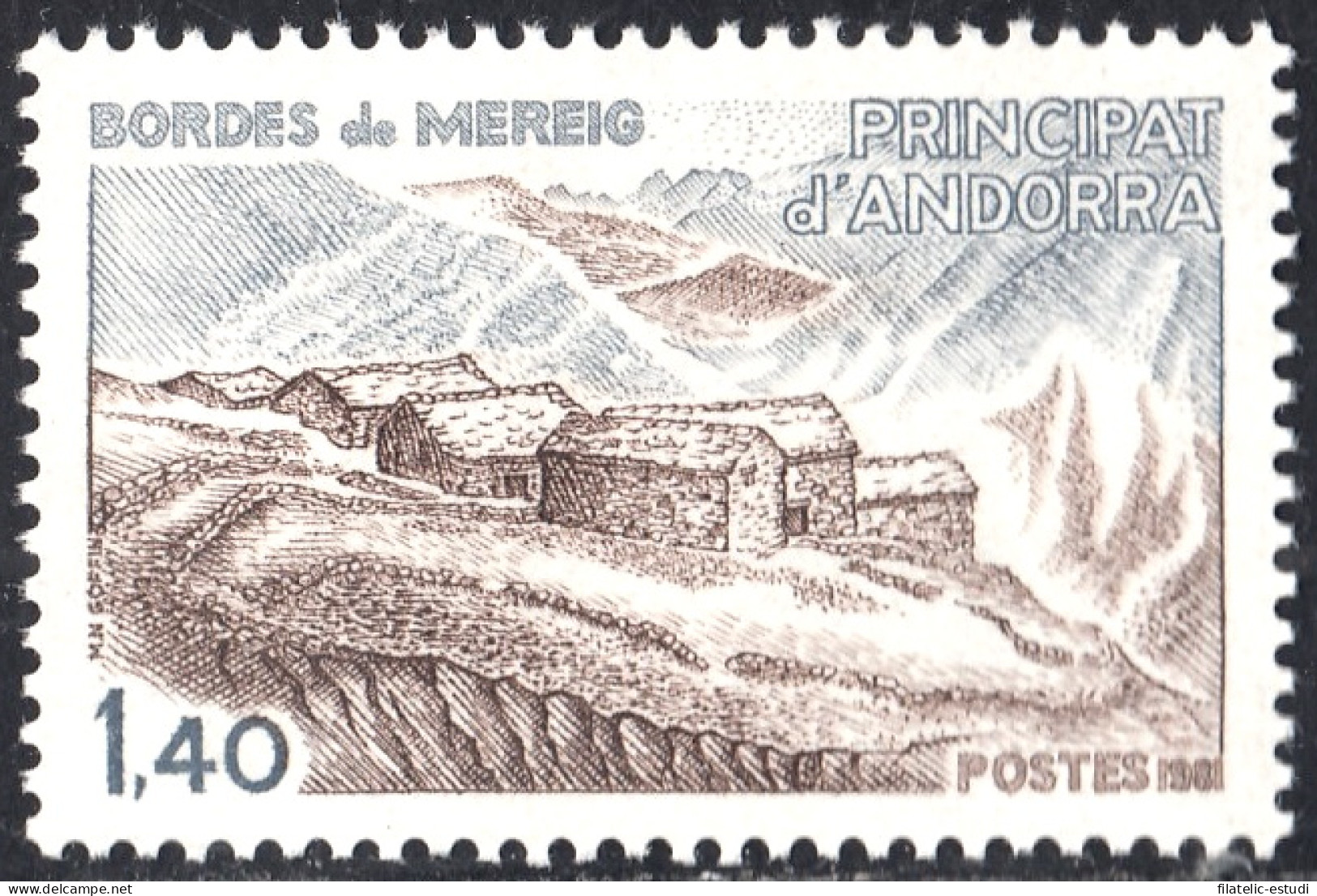 Andorra Francesa 291 1981 Bordes De Mereig MNH - Other & Unclassified