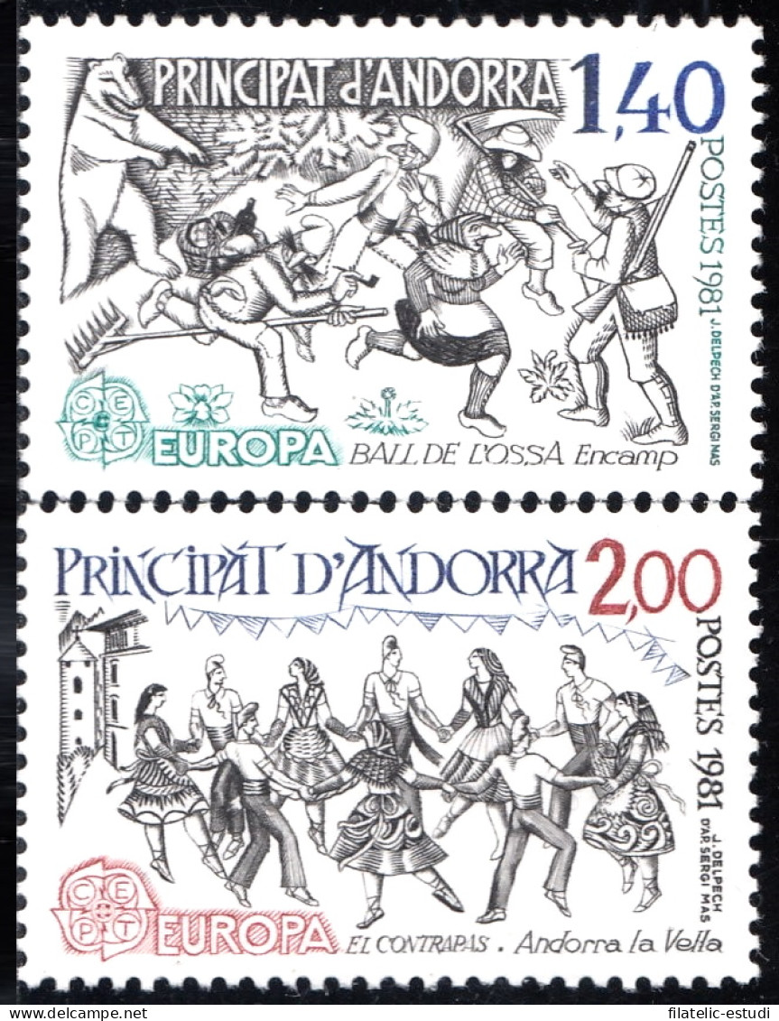 Andorra Francesa 292/93 1981 Danzas Tradicionales MNH - Sonstige & Ohne Zuordnung