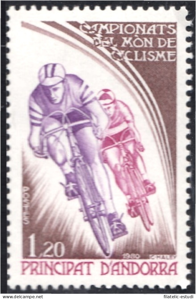 Andorra Francesa 288 1980 Campeonato Del Mundo De Ciclismo MNH - Andere & Zonder Classificatie