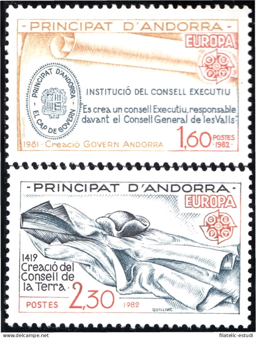 Andorra Francesa 300/01 1982 Europa Creación Del Consejo De La Tierra MNH - Sonstige & Ohne Zuordnung