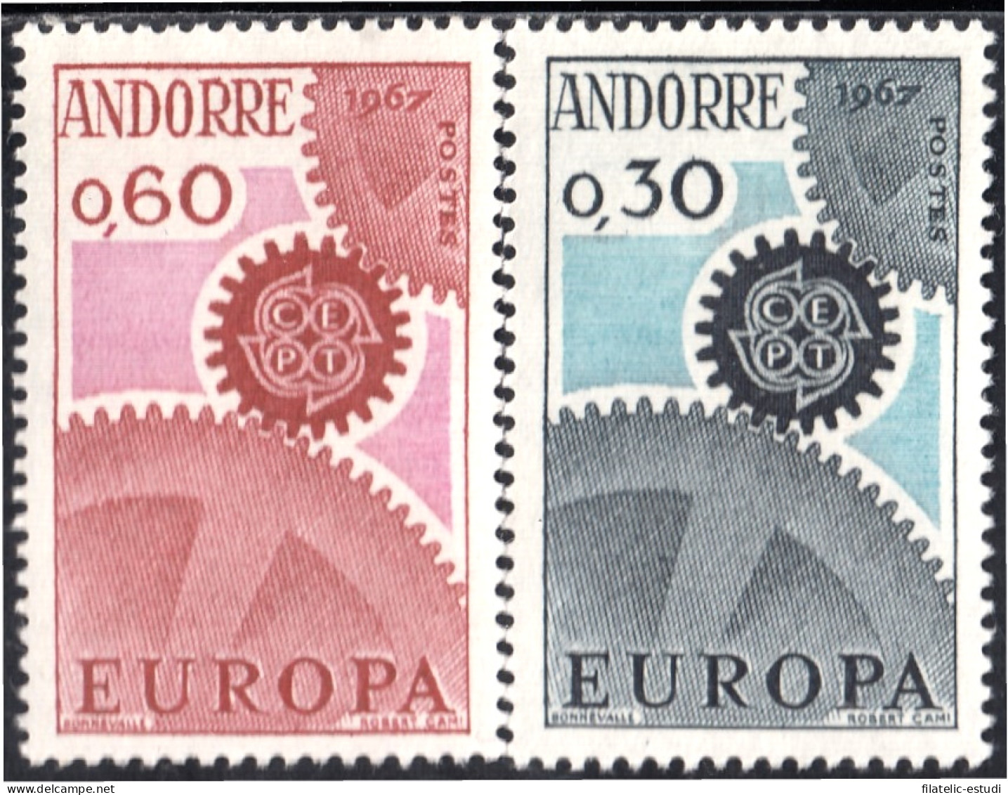 Andorra Francesa 179/80 1967 Europa Cept MNH - Andere & Zonder Classificatie