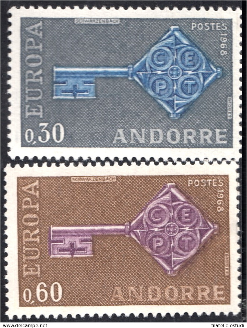 Andorra Francesa 188/89 1968 Europa MNH - Autres & Non Classés