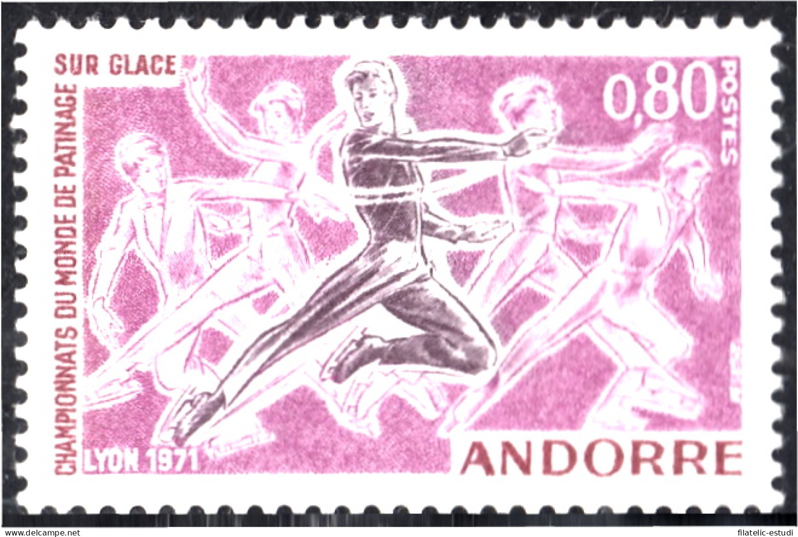 Andorra Francesa 209 1971 Patinaje De Hielo MNH - Other & Unclassified