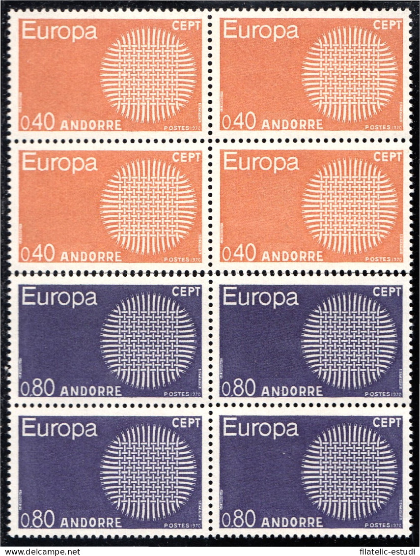 Andorra Francesa 202/03 Bl.4 1970 Europa MNH - Sonstige & Ohne Zuordnung