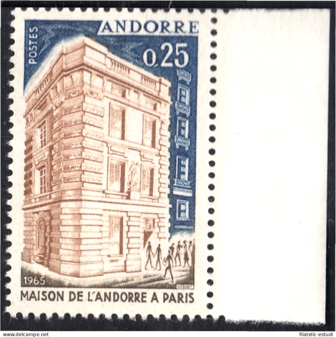 Andorra Francesa 174 1965 Casa Andorra MNH - Autres & Non Classés