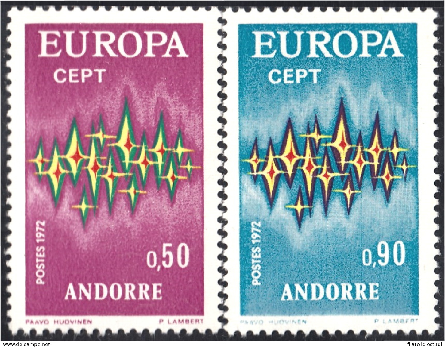 Andorra Francesa 217/18 1972 Europa Cept MNH - Otros & Sin Clasificación