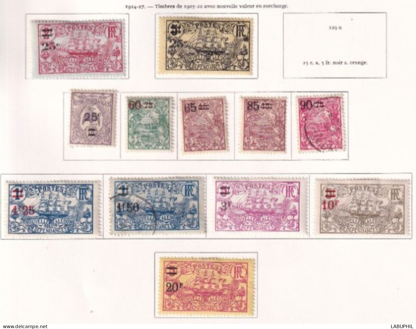 NOUVELLE CALEDONIE  Dispersion D'une Collection D'oblitérés Et Mlh 1922 - Used Stamps