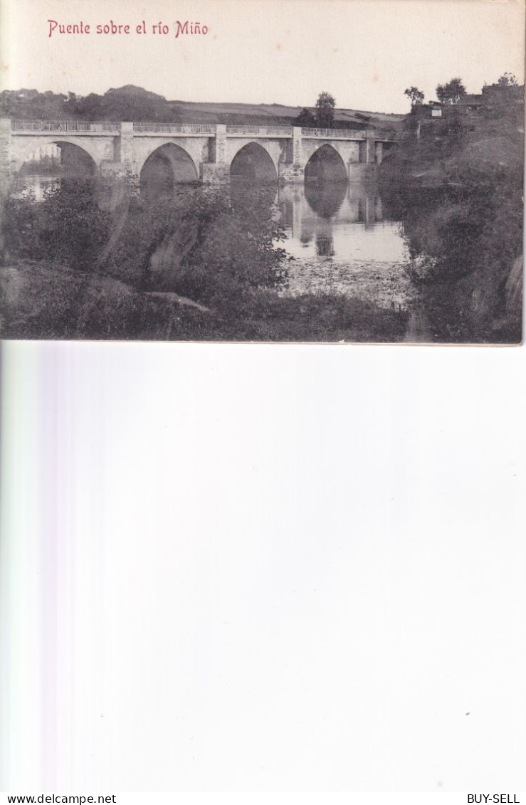 ESPAGNE - RARE - LUGO - Puente Sobre El Río Miño - CARTE DOUBLE !!! - Lugo