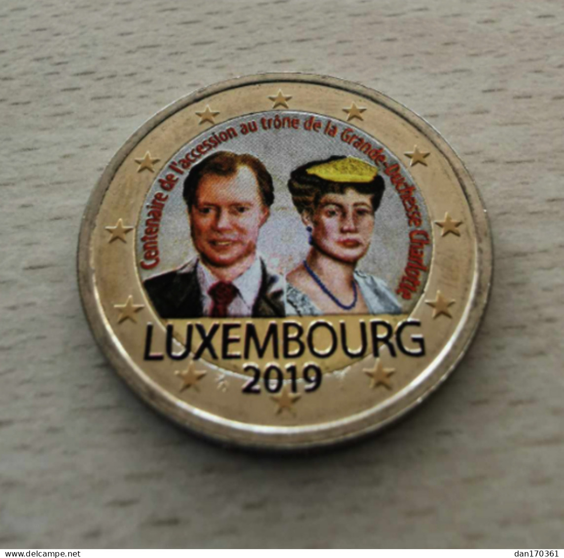 LUXEMBOURG 2019 - 2 EUROS - ACCESSION TRONE CHARLOTTE - COULEUR - FARBE- COLORISEE - COULEURS - COLORED - COLOR - Luxembourg