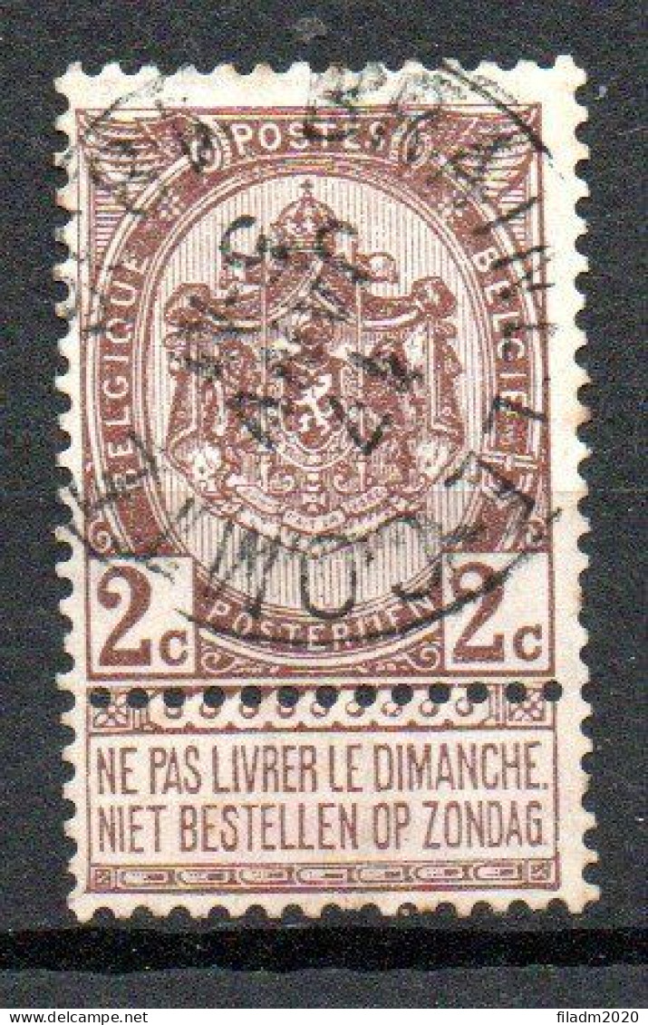 55 Gestempeld BRAINE LE COMTE - 1893-1907 Coat Of Arms