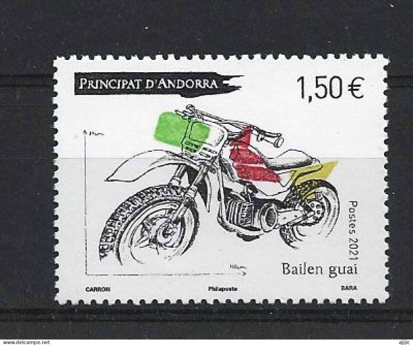 Atelier Bailén Motos (Moto Bailen Guai,fabriqué En Andorre) Timbre Neuf ** Andorra 2021. - Neufs