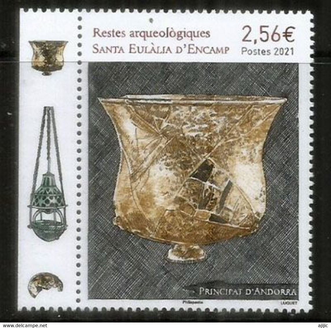ANDORRA. Restes Arqueologiques - Santa Eulàlia D'Encamp. 2021. Timbre Neuf ** Haute Faciale - Unused Stamps