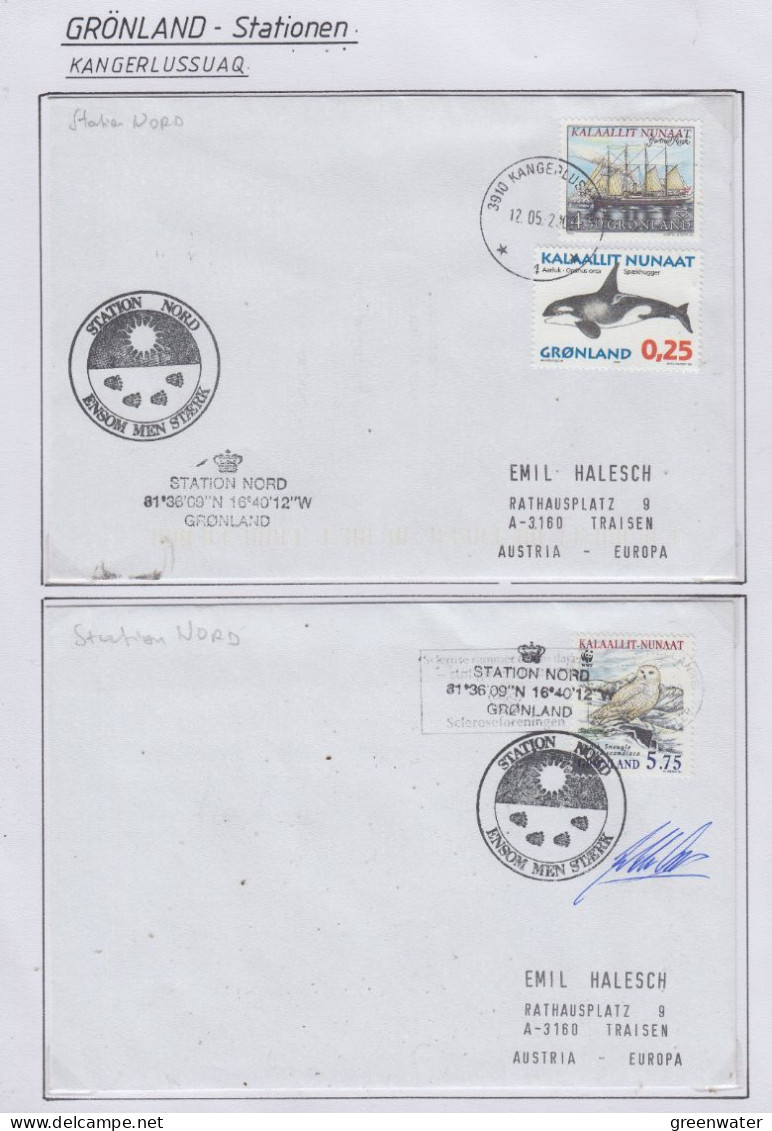 Greenland Station Kangerlussuaq 3 Covers + Postcard (unused) (KG186) - Stazioni Scientifiche E Stazioni Artici Alla Deriva