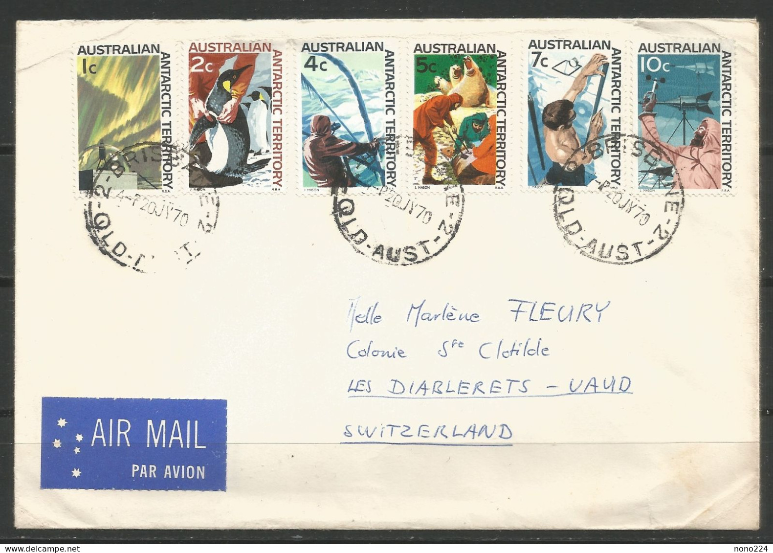 Lettre De 1970 ( Australie & 6 Timbres ) - Storia Postale