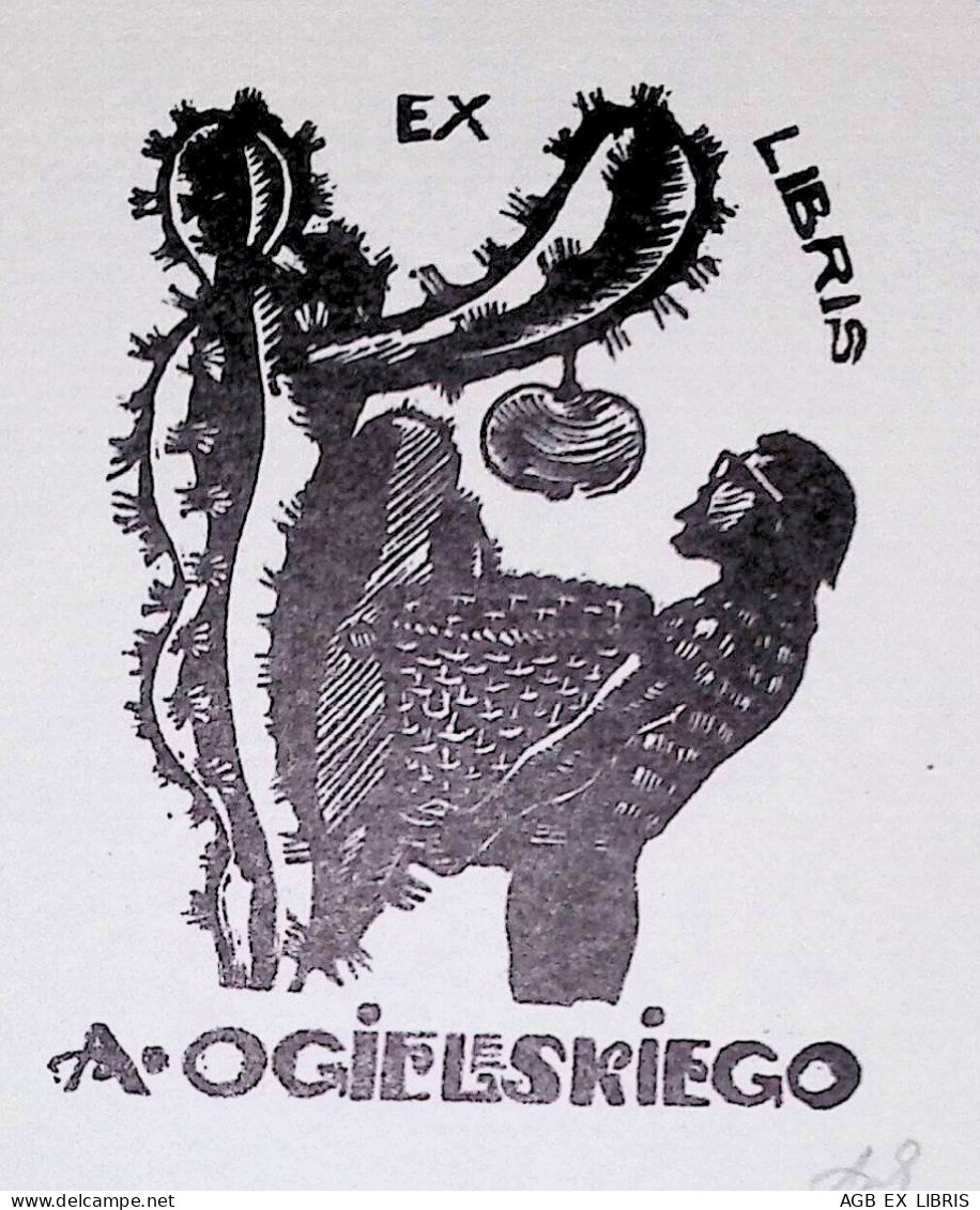 EX LIBRIS LEONID KURIS Per A. OGIELSKIEGO L27bis-F02 - Exlibris