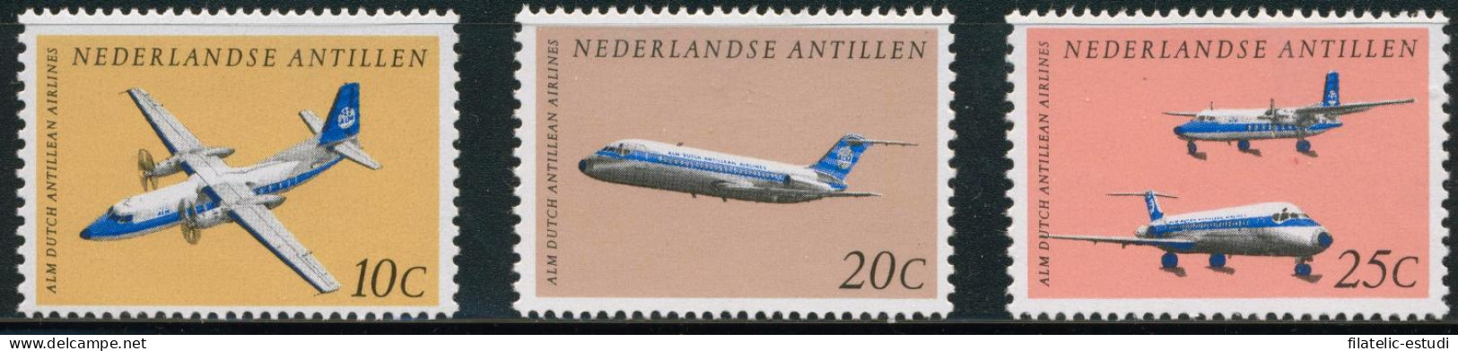 TRA2  Antillas Holandesas  A 88/90  Transportes Avión MNH - Antille