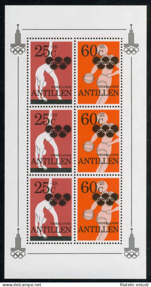 OLI2 Antillas Holandesas  HB 14  1980  JJOO Moscú  Deportes MNH - West Indies