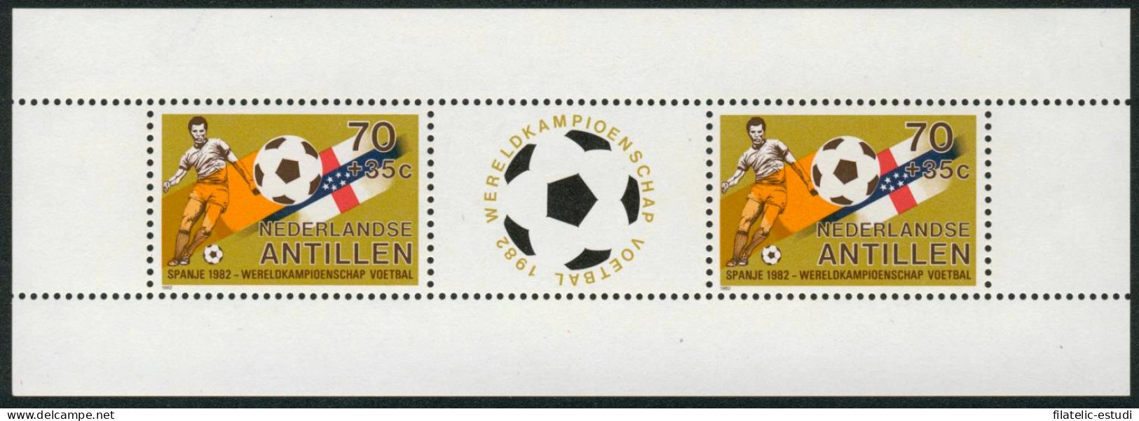 DEP2 Antillas Holandesas  HB 19  1982 Deportes Fútbol  MNH - West Indies