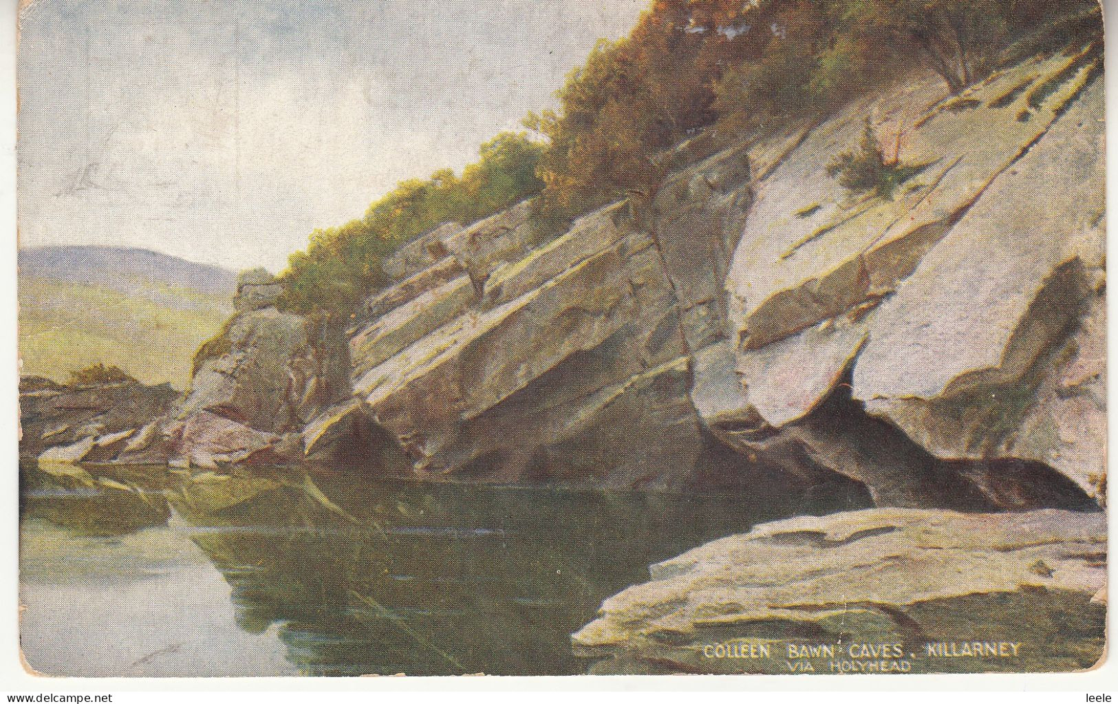 CA20. Vintage Postcard. Colleen Bawn Caves. Killarney.  Ireland. L & NW Railway - Kerry