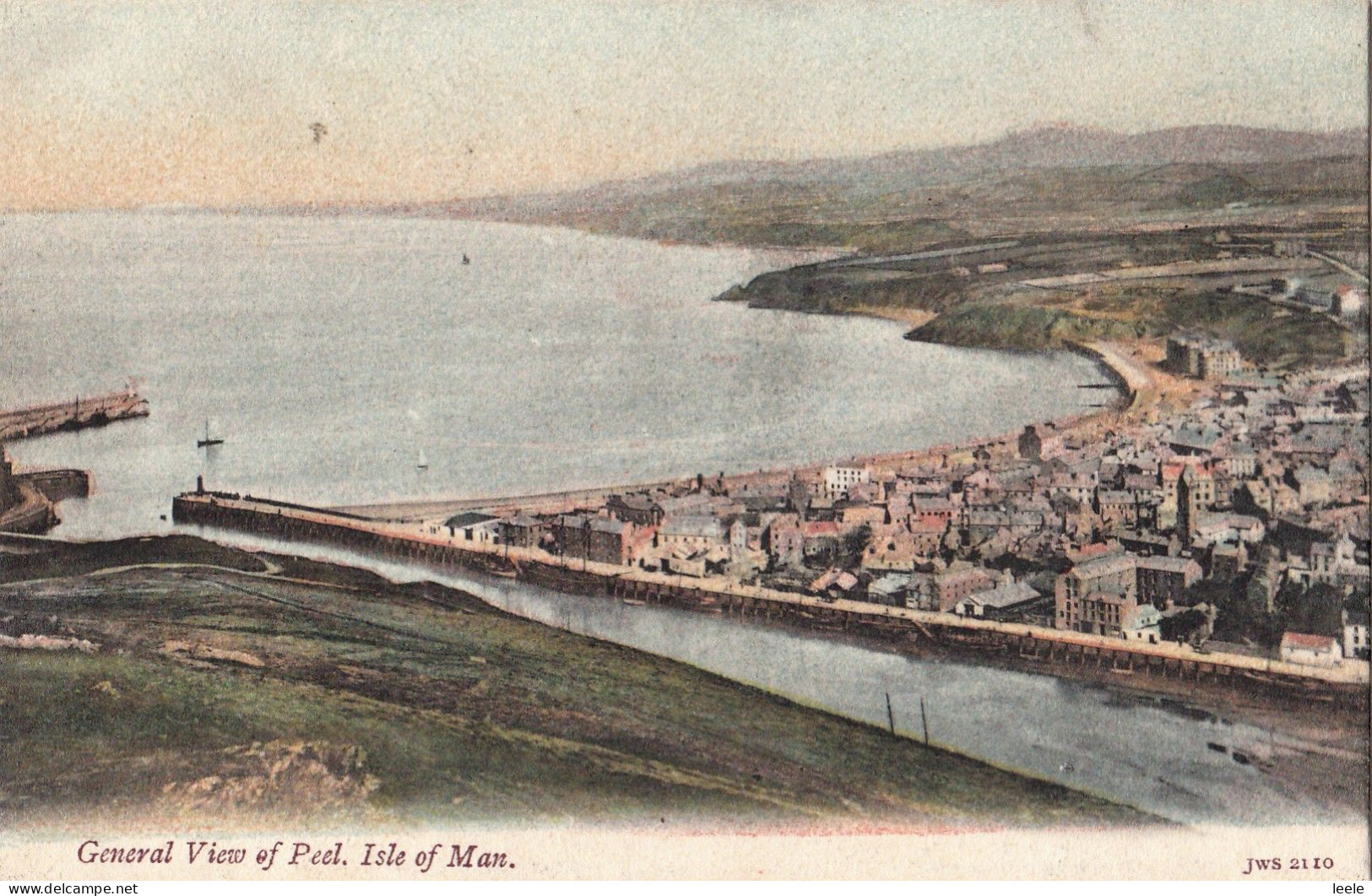 CA30.  Vintage Postcard. General View Of Peel,  The Isle Of Man - Isola Di Man (dell'uomo)