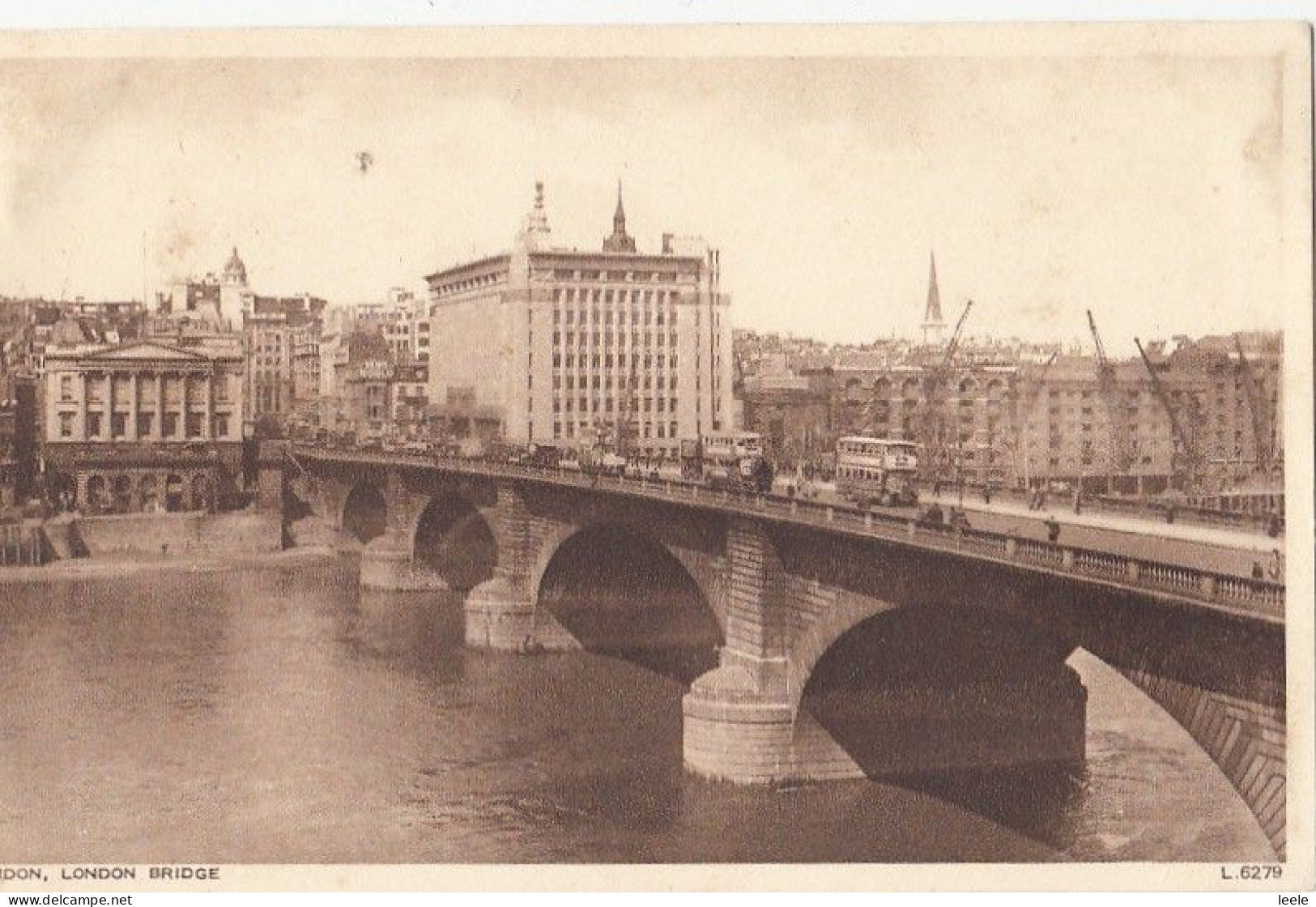 CA15.  Vintage Postcard.  London Bridge,  London - River Thames