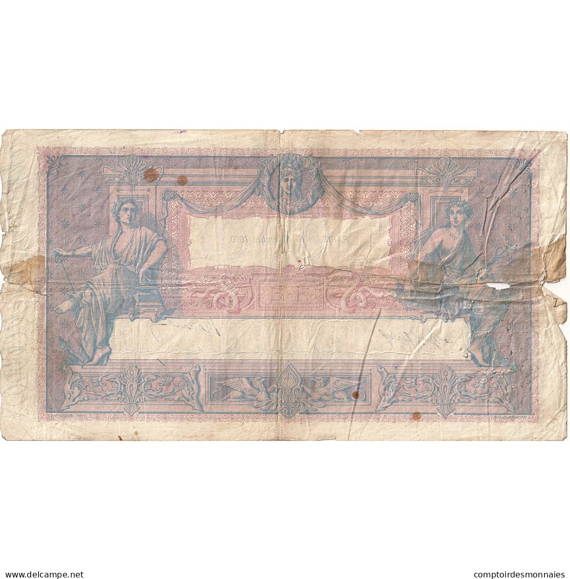 France, 1000 Francs, Bleu Et Rose, 1910, L.712, AB, Fayette:36.24, KM:67g - 1 000 F 1889-1926 ''Bleu Et Rose''