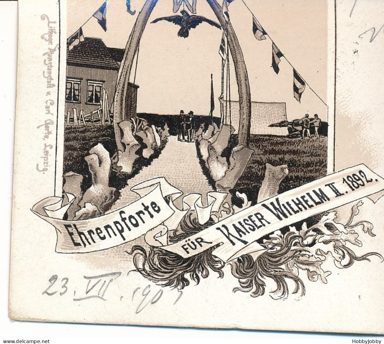 Whaling - Wahlfang - Vorlaufer  - 1892!  Lithographic Sepia - From North Norway SKAARØ - Norvège