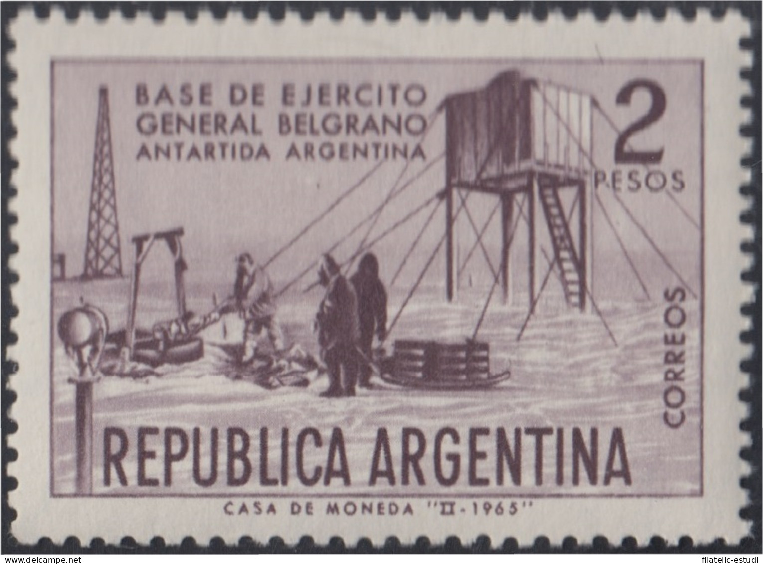 Argentina 703 1965 Base De La Antártica General Belgrado MH - Autres & Non Classés