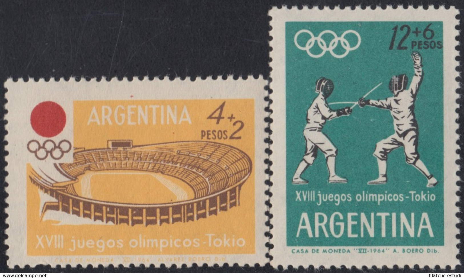 Argentina 689/90 1964 Juegos Olímpicos De Tokyo MH - Autres & Non Classés