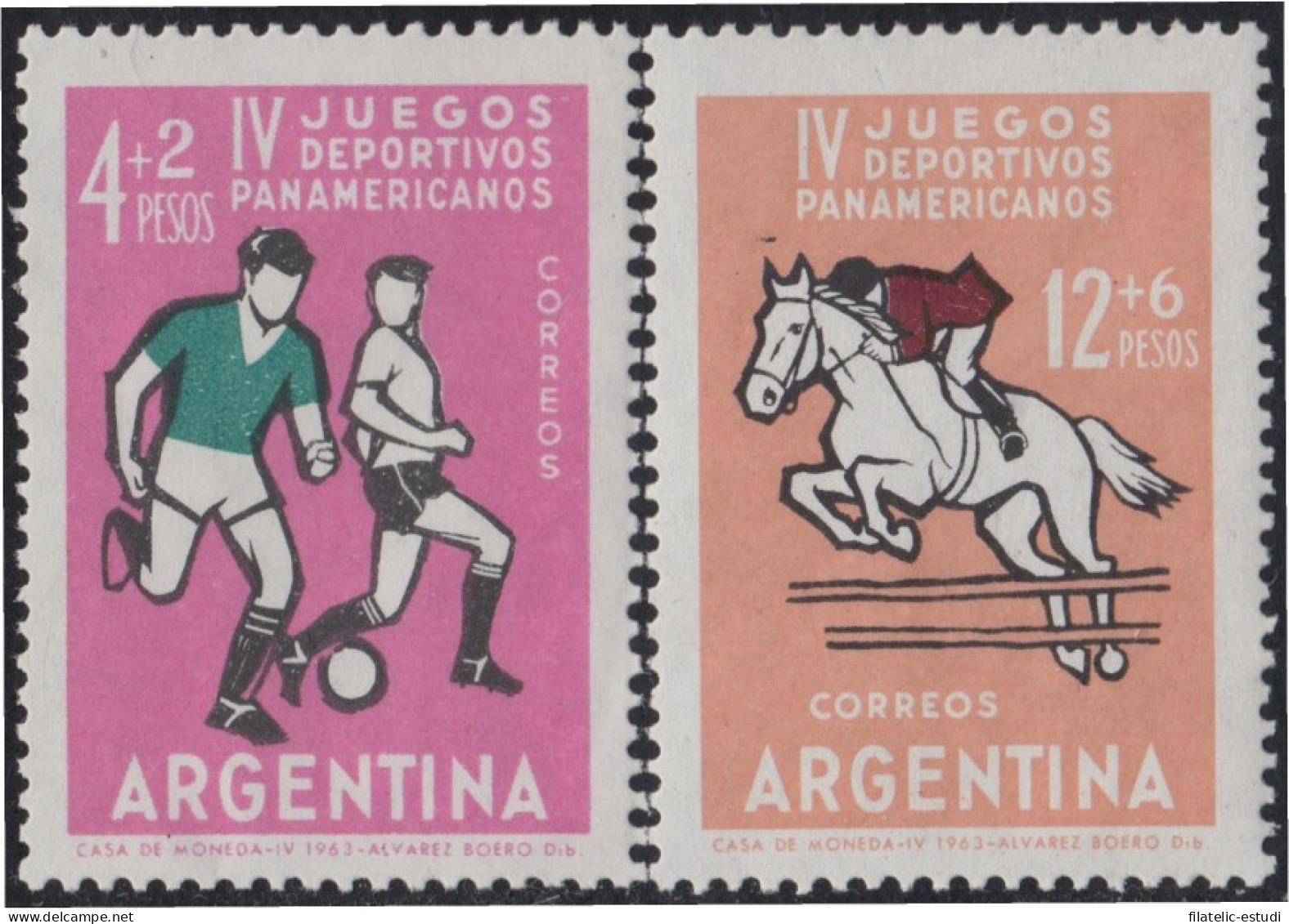 Argentina 671/72 1963 IV Juegos Deportivos Panamericanos En Sao Paulo MH - Autres & Non Classés