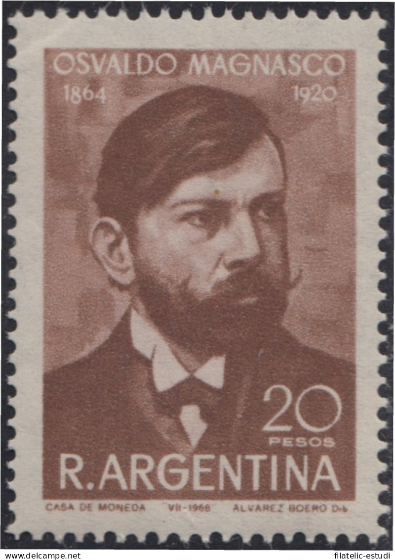 Argentina 817 1968 Homenaje Al Doctor Osvaldo Magnasco Hombre De Estado MH - Autres & Non Classés