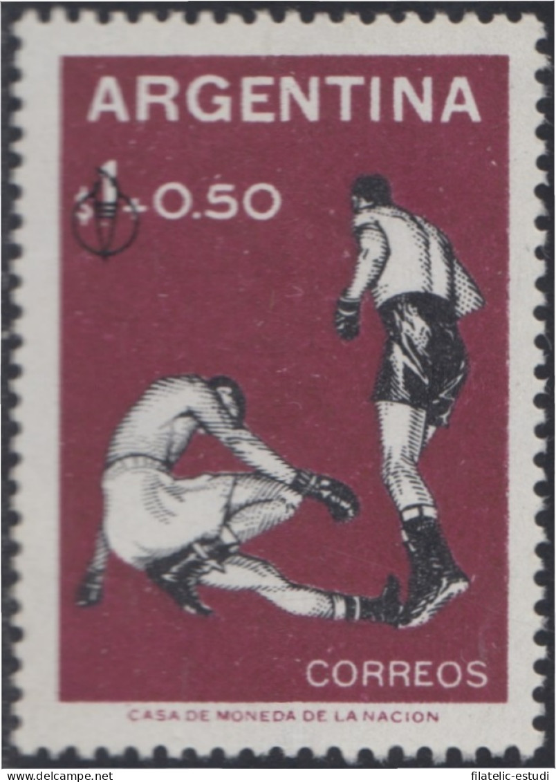 Argentina 609a Variedad Antorcha Desplazada 1959 3°Juegos Deportivos Panameric - Autres & Non Classés