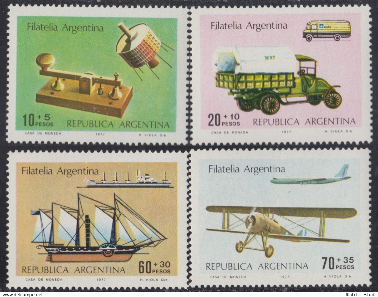 Argentina 1091/1094 1977 Filatelia Argentina 1977 MNH - Otros & Sin Clasificación