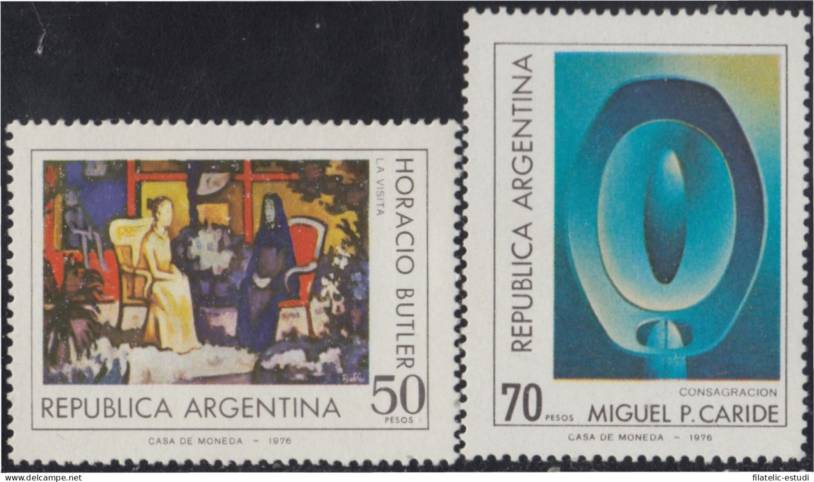 Argentina 1079/1080 1977 Pinturas De Horacio Butler Y Miguel MNH - Autres & Non Classés