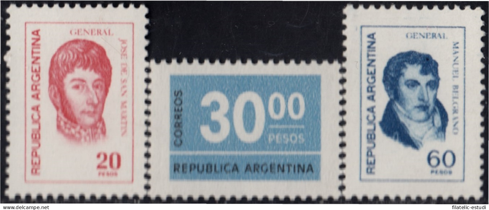 Argentina 1071/73 1976/77 Serie Corriente. Tipos 1970-71 MNH - Sonstige & Ohne Zuordnung