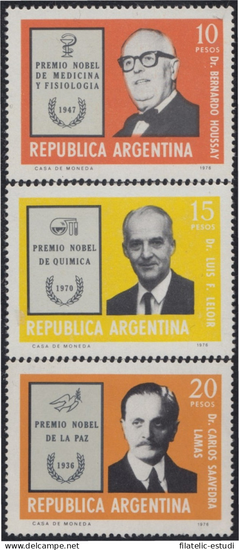 Argentina 1059/1061 1976 Premio Nobel Bernardo Houssay MNH - Andere & Zonder Classificatie