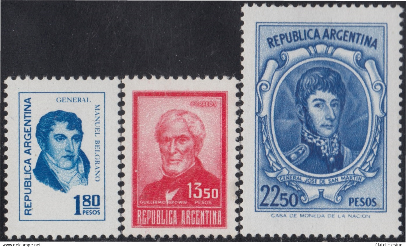 Argentina 1022/24 Serie Corriente. Diversos Tipos MNH - Otros & Sin Clasificación