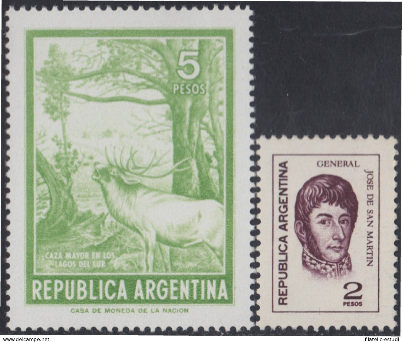 Argentina 991/92 1974/75 Serie Corriente. Papel Glace MNH - Other & Unclassified