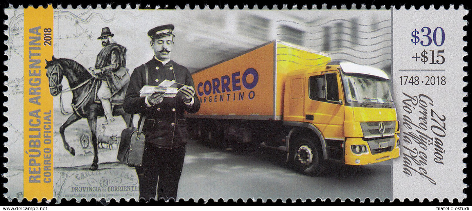 Argentina  3183 2018 270 Años Correo Fijo En El Río De La Plata MNH - Other & Unclassified