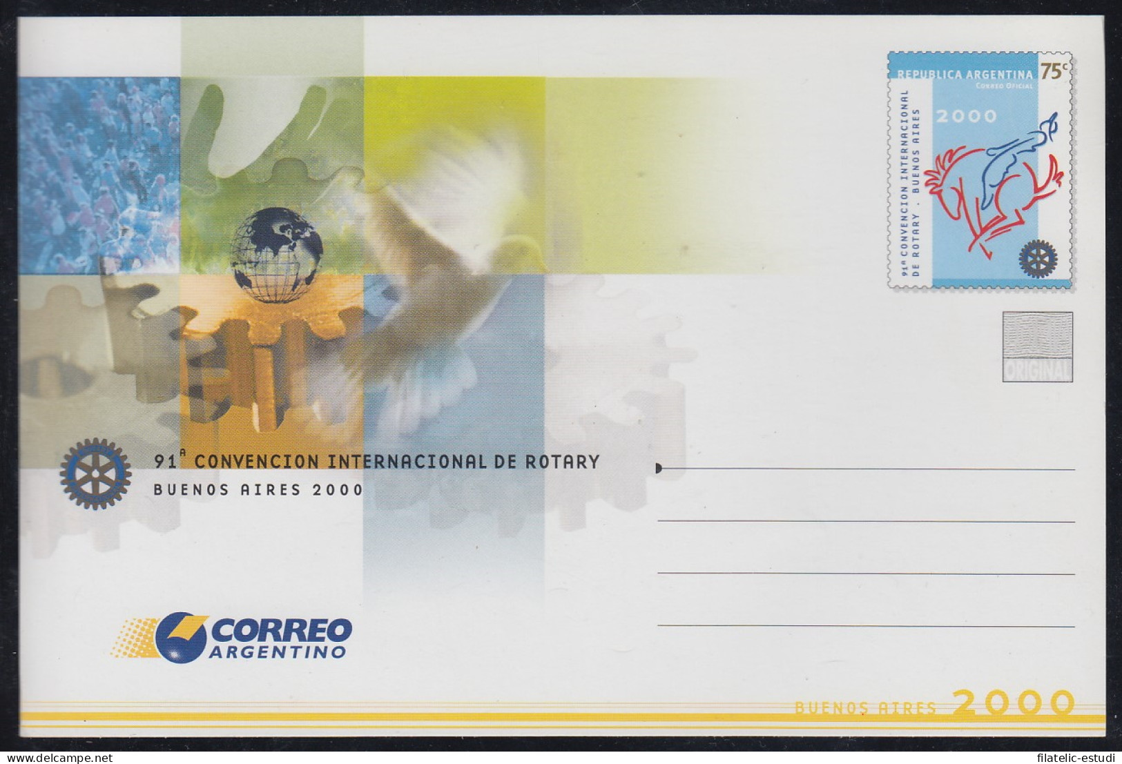 Argentina Tarjeta Postal 2000 91ª Convención Internacional De Rotary - Sonstige & Ohne Zuordnung