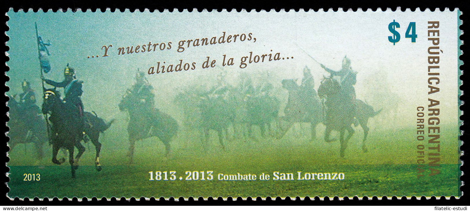 Argentina 3000 2013 Combate De San Lorenzo MNH - Other & Unclassified