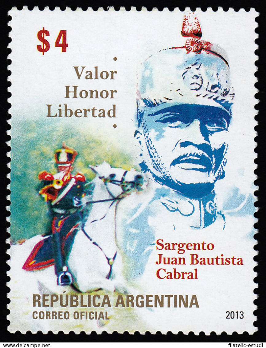 Argentina 3001 2013 Sargento Juan Bautista Cabral MNH - Otros & Sin Clasificación